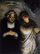Honore  Daumier Scene from a Comedy Spain oil painting artist